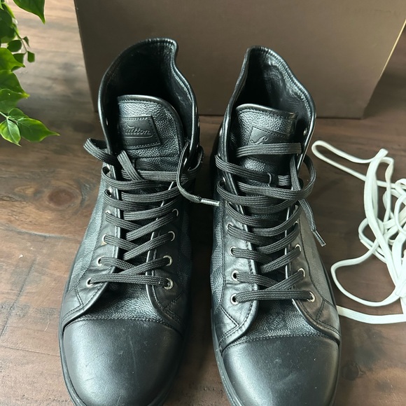 Louis Vuitton Men's Black High-Top Sneakers - Picture 2 of 5